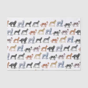 Papier Mousseline Chiens de toutes les sortes