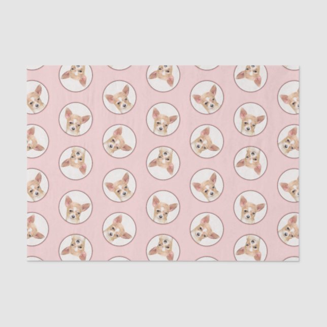 Papier Mousseline Chihuahua Smooth Coat Peinture Chien Art original (Recto)