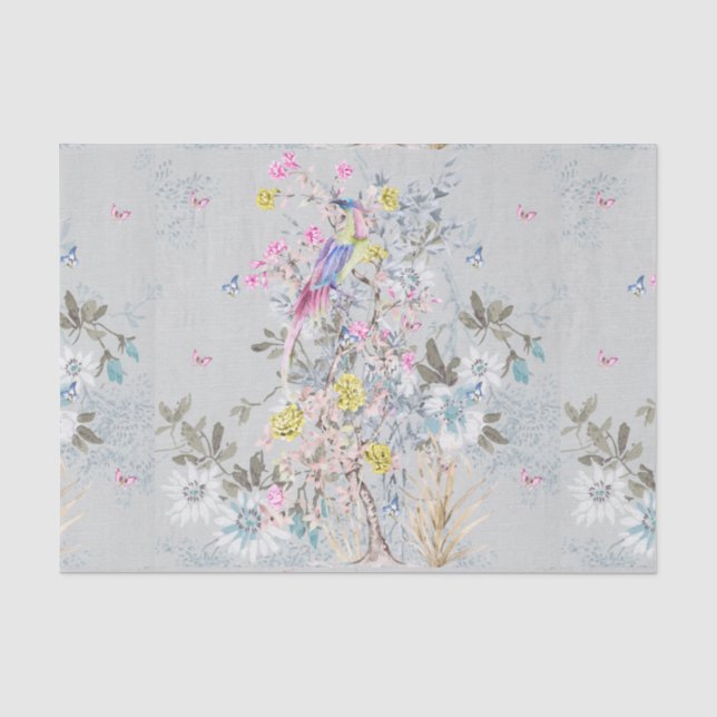 Papier Mousseline Chine soirée, toile, scène de la nature, antique,  (Recto)