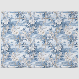 Papier Mousseline Chinoiserie Motif Floral Papier Tissu