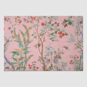Papier Mousseline Chinoiserie rose