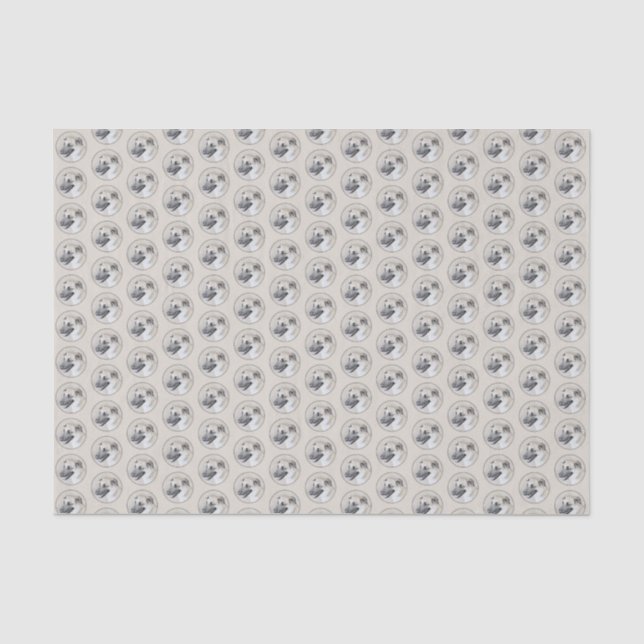 Papier Mousseline Chinook (oreilles d'hélicoptère) Peinture - Chien  (Recto)