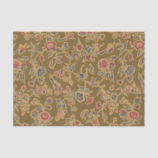 Papier Mousseline Chintz Fleur Classique Joli Design Floral Doux (Recto)