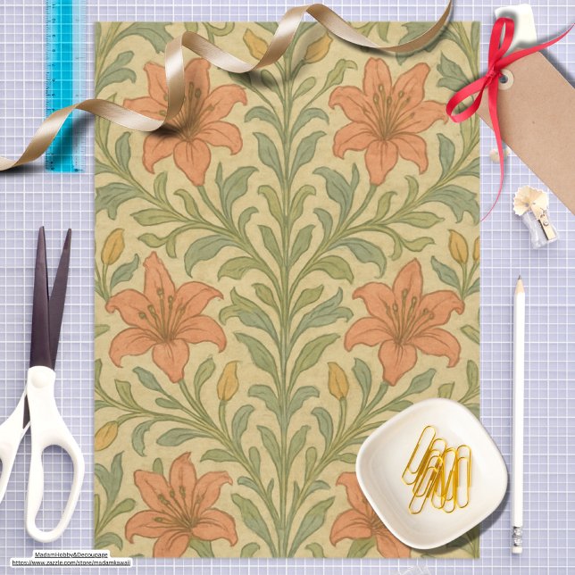 Papier Mousseline Chintz rustique branché William Morris motif (Créateur téléchargé)