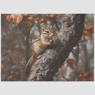 Papier Mousseline Chipmunk dans une décomposition d'arbre