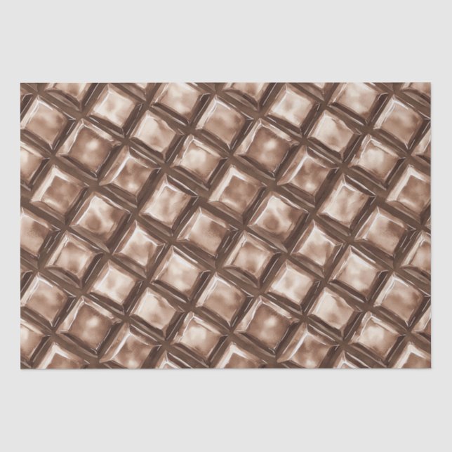Papier Mousseline Chocolat Barre de Bonbons Anniversaire (Recto)