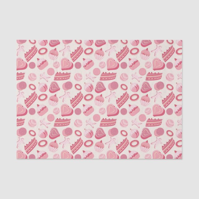 Papier Mousseline Chocolat et pâtisseries motif 2 (Recto)