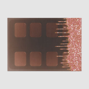 Papier Mousseline Chocolat Parties scintillant rose Sucré à la barre