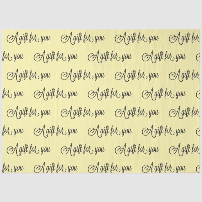 Papier Mousseline Choisissez votre couleur Fancy Calligraphy Gift  (Recto)
