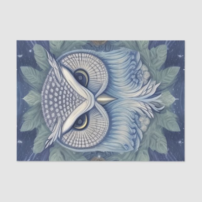 Papier Mousseline Chouette de forêt d'Imaginaires mystique (Recto)