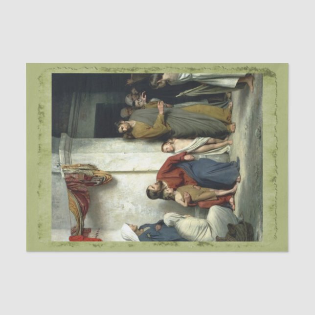 Papier Mousseline Christ et les enfants, Découpage (Recto)