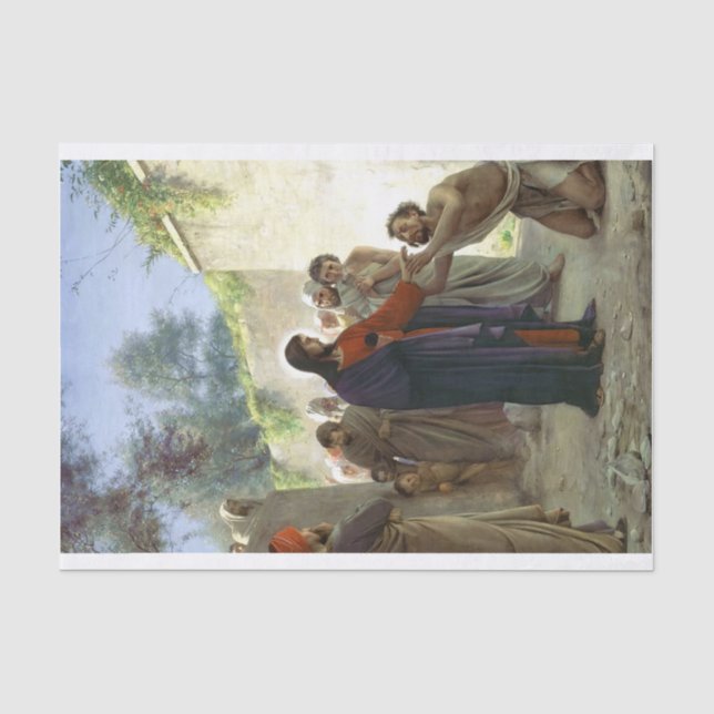 Papier Mousseline Christ guérir l'homme aveugle (Recto)