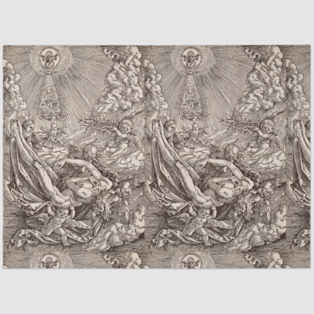 Papier Mousseline Christ né au ciel par les anges (Recto)