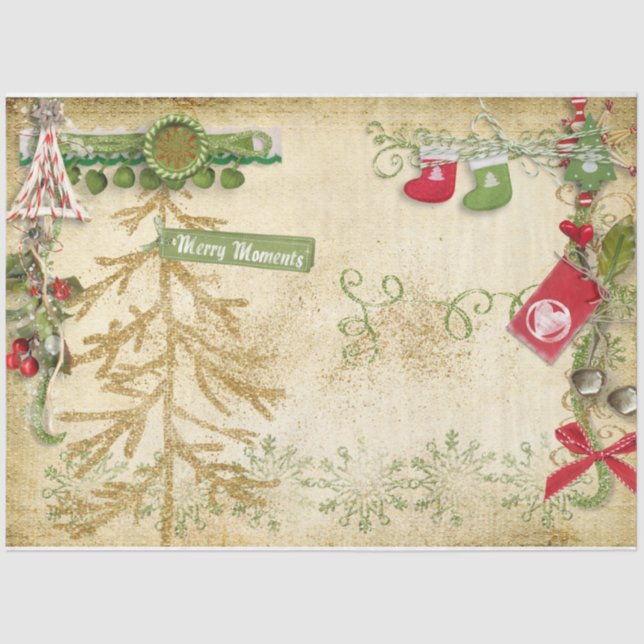 Papier Mousseline Christmas Berries Design Series 10 (Recto)
