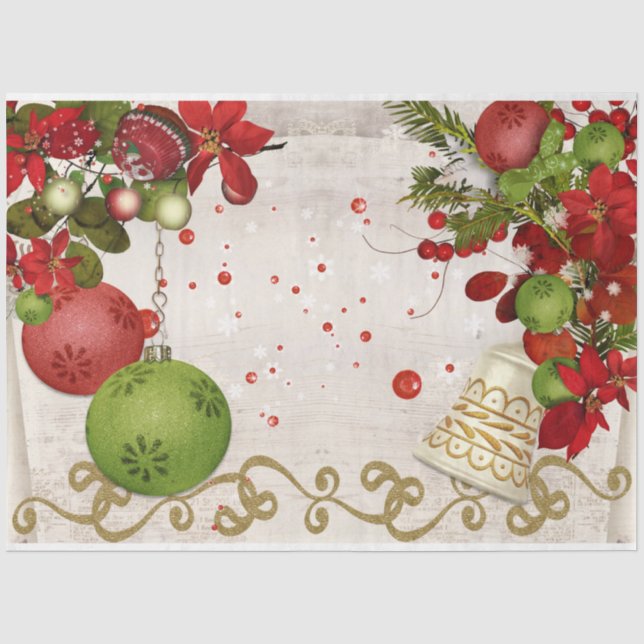 Papier Mousseline Christmas Berries Design Series 7 (Recto)