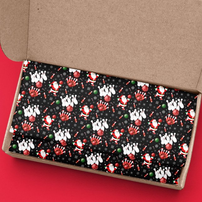 Papier Mousseline Christmas Bowling with Santa Claus (Créateur téléchargé)