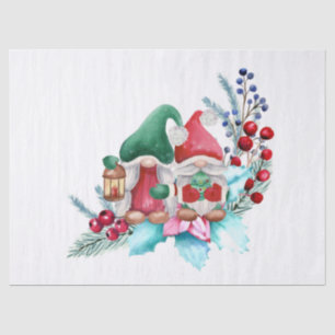 Papier Mousseline Christmas Gnomes