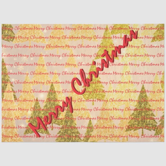 Papier Mousseline Christmas Luxury Christmas Trees Festive (Recto)