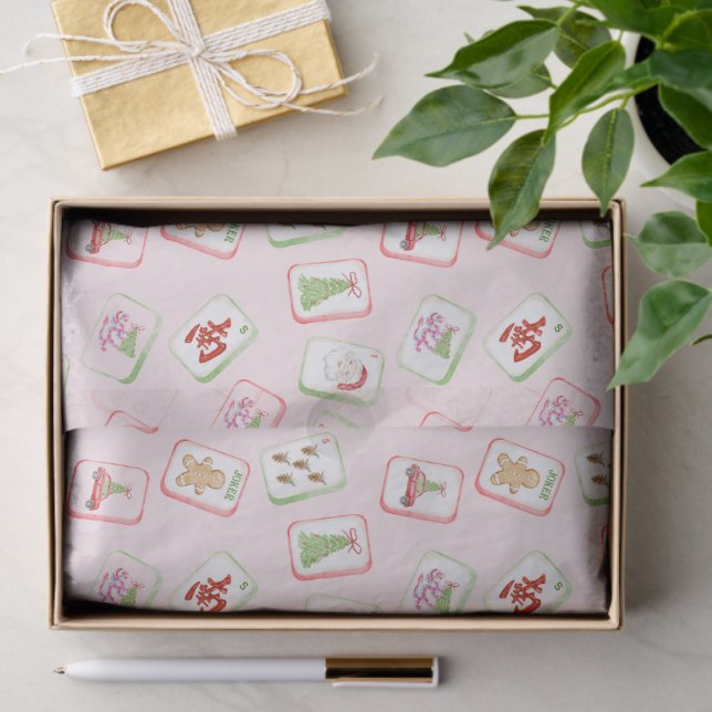 Papier Mousseline Christmas Mahjong Tiles (Cadeau)