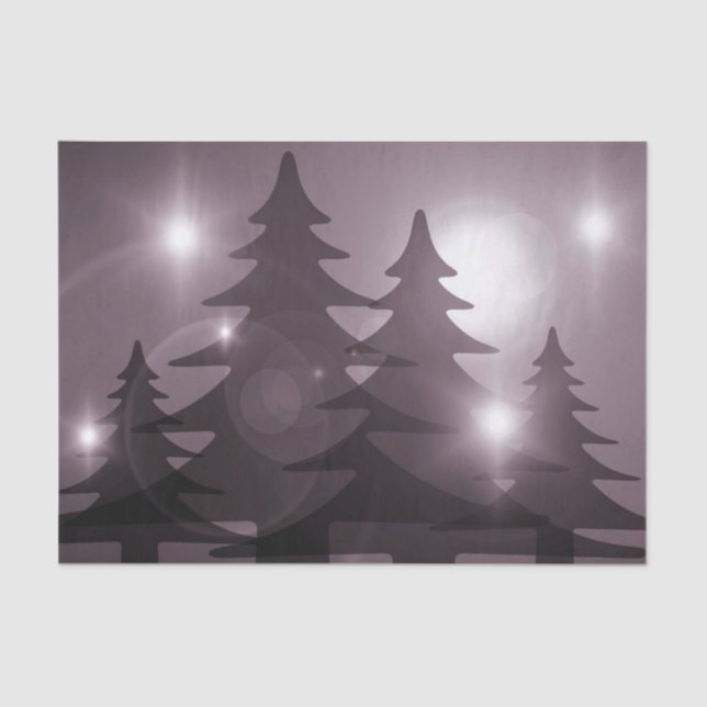 Papier Mousseline Christmas Party Pink Trees Holiday Winter Elegant (Recto)