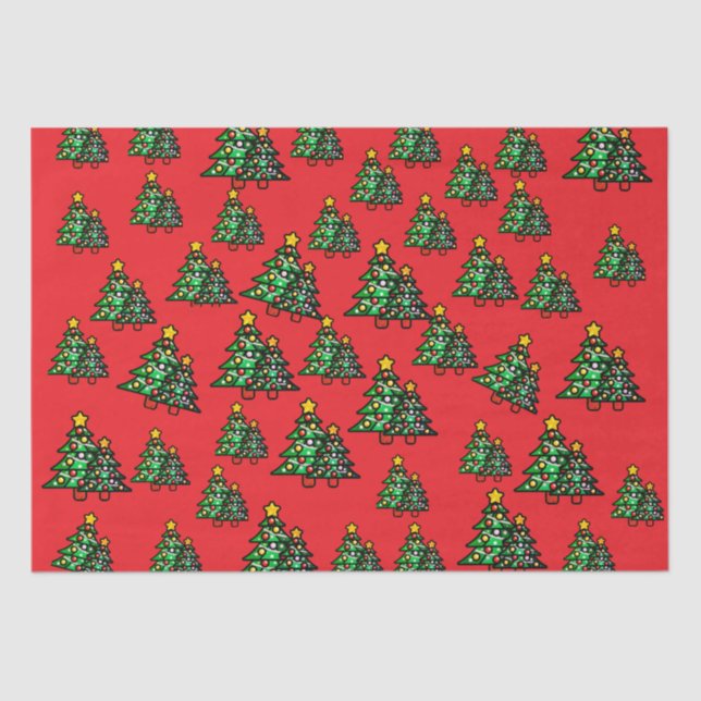 Papier Mousseline Christmas Red Tissue Paper (Recto)