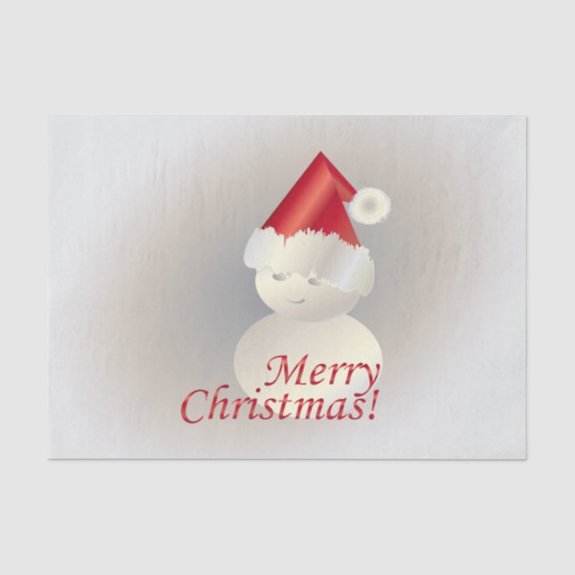 Papier Mousseline Christmas Snowman (Recto)