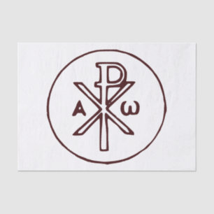 Papier Mousseline Christogramme sacré Chi-Rho Beaux-Arts