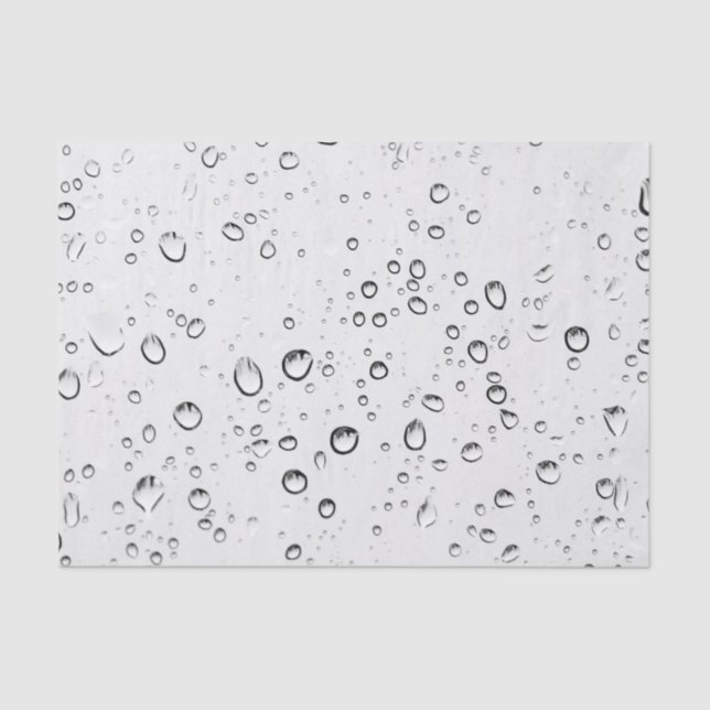 Papier Mousseline Chute des gouttes de pluie (Recto)