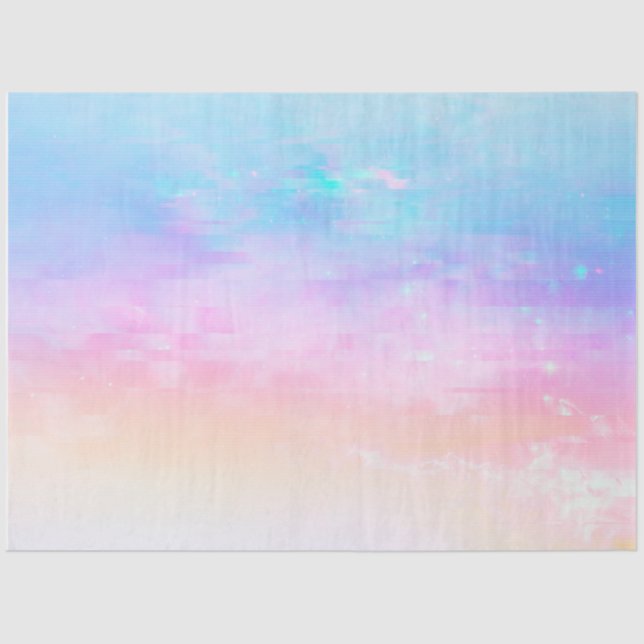 Papier Mousseline Ciel arc-en-ciel Pastel (Recto)