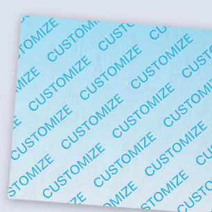 Papier Mousseline Ciel bleu (couleur changeable) Motif Ombre et text