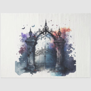 Papier Mousseline Cimetière gothique Porte de série Design 5