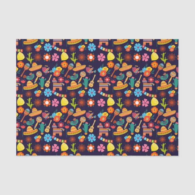 Papier Mousseline Cinco De Mayo Mexicain mignon motif (Recto)
