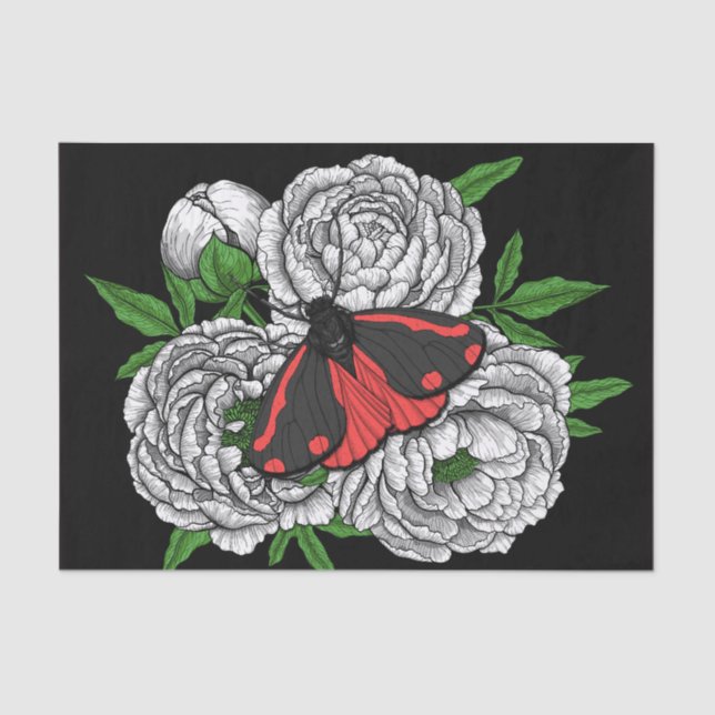 Papier Mousseline Cinnabar moth (Recto)