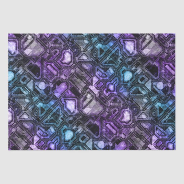 Papier Mousseline circuits gemstone - astro shadow : (Recto)