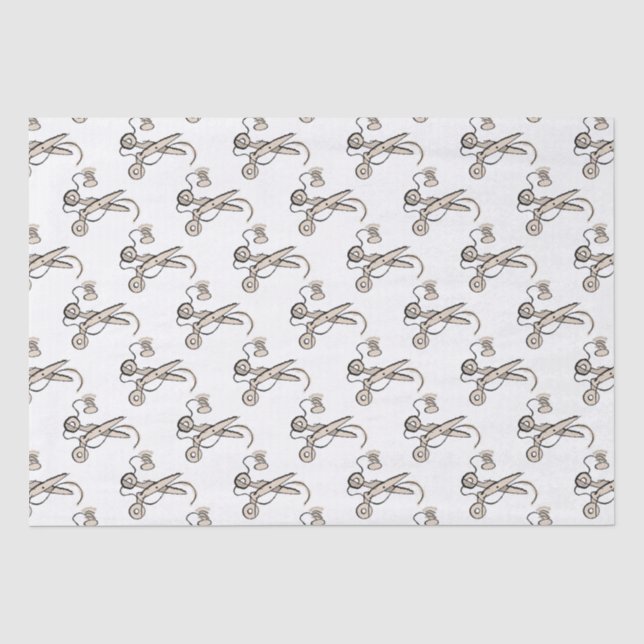 Papier Mousseline Ciseaux de couture (Recto)