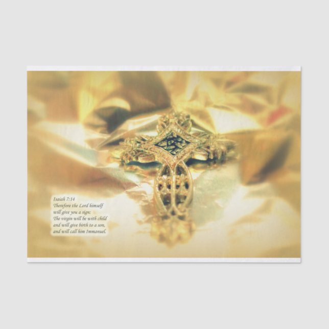 Papier Mousseline Citation de croix et de bible - christianisme (Recto)