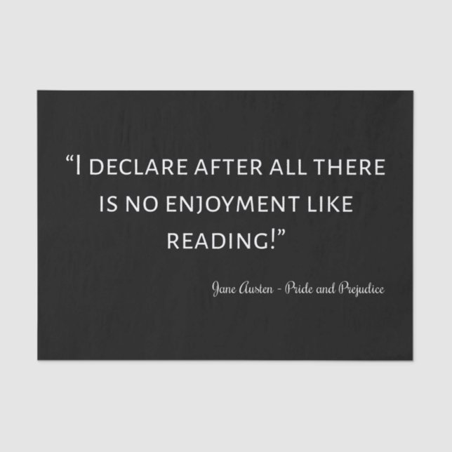 Papier Mousseline Citation de fierté et de préjudice III (Recto)