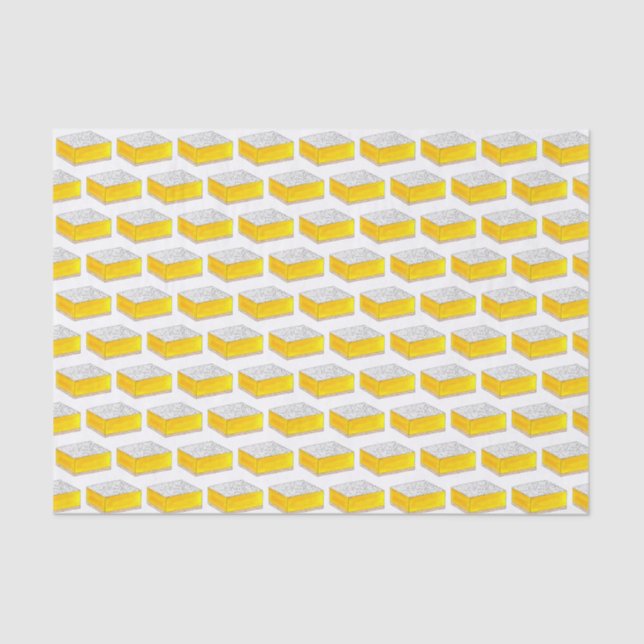 Papier Mousseline Citron Carré Bar Pâtisserie Dessert Bake Vente Jau (Recto)
