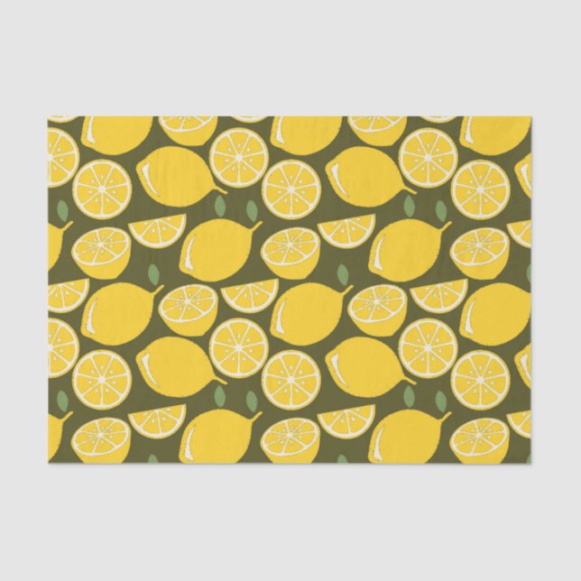 Papier Mousseline Citron Jaune Moderne Amusant mignon (Recto)