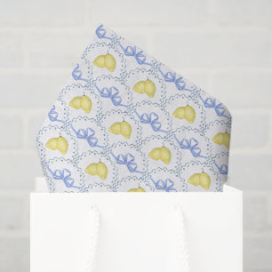 Papier Mousseline Citrons d'Amalfi à l'aquarelle