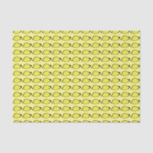 Papier Mousseline Citrons de dessin Motif Jaune