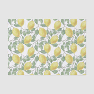 Papier Mousseline Citrons, Feuilles, Fleurs Cuisine Jardin Découpage
