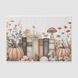 Papier Mousseline Citrouille d'automne et fleurs automne Découpage