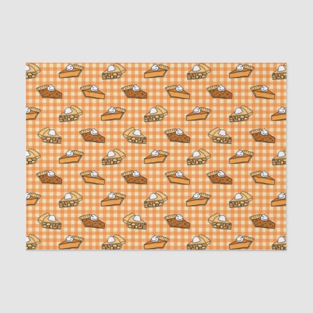 Papier Mousseline Citrouille de pomme de automne et Motif de tarte d (Recto)