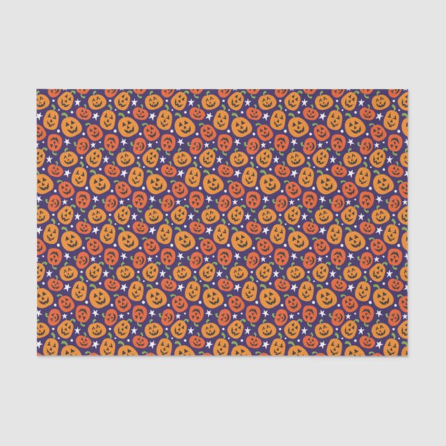 Papier Mousseline Citrouille d'Halloween amusant (Recto)