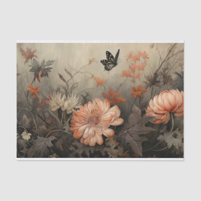 Papier Mousseline Citrouille d'Halloween d'automne avec découpage de (Recto)