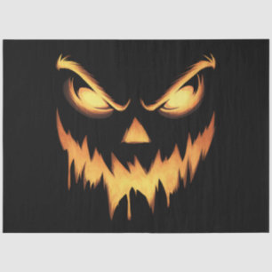 Papier Mousseline Citrouille effrayant Jack-o'-lantern Face Hallowee