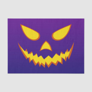 Papier Mousseline Citrouille Jack-o'-lantern de la face d'Halloween