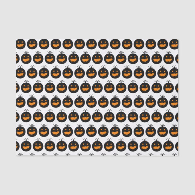 Papier Mousseline Citrouille mignon de Halloween (Recto)