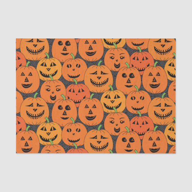 Papier Mousseline Citrouille o'lantern de Halloween Jack (Recto)